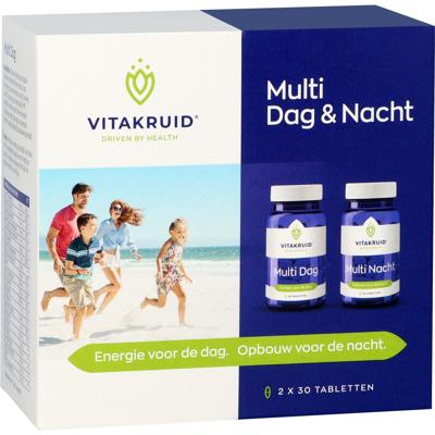 Vitakruid Multi Dag & Nacht HD 100% Vegan 2 x 30 Vitakruid Multi Dag & Nacht HD 100% Vegan 2 x 30