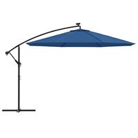 VidaXL Zweefparasol met led-verlichting 350 cm azuurblauw - thumbnail
