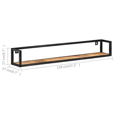 VidaXL Wandschappen 2 st 120 cm ruw mangohout