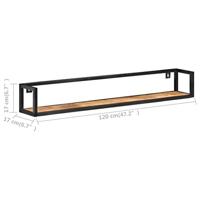 VidaXL Wandschappen 2 st 120 cm ruw mangohout - thumbnail