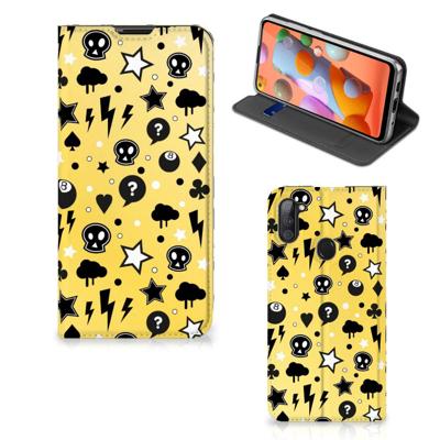 Mobiel BookCase Samsung Galaxy M11 | A11 Punk Geel Mobiel BookCase Samsung Galaxy M11 | A11 Punk Geel