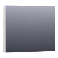 Brauer Impress Spiegelkast 80 cm - zonder Verlichting - Met 2 Dubbelzijdige Spiegeldeuren - Hoogglans Wit - thumbnail