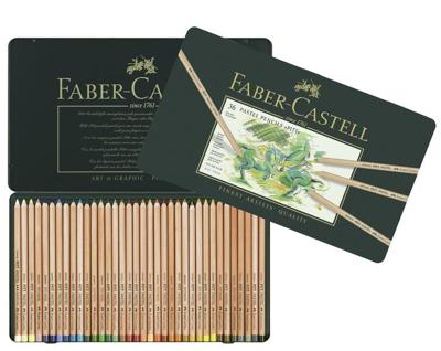 36 PITT pastelpotloden Faber-Castell in metaal etui 36 PITT pastelpotloden Faber-Castell in metaal etui