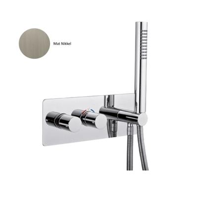 Inbouw Douchekraan Sanimex Giulini Thermostatisch 1-Uitgang Rechthoekig Incl. Handdouche En BOX Inbouwdeel Mat Nikkel Inbouw Douchekraan Sanimex Giulini Thermostatisch 1-Uitgang Rechthoekig Incl. Handdouche En BOX Inbouwdeel Mat Nikkel