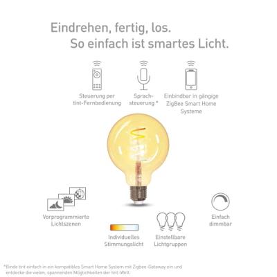 Müller-Licht tint LED-lamp (los) Globe Gold retro white+ambiance Energielabel: G (A - G) GZ10 5.5 W Müller-Licht tint LED-lamp (los) Globe Gold retro white+ambiance Energielabel: G (A - G) GZ10 5.5 W