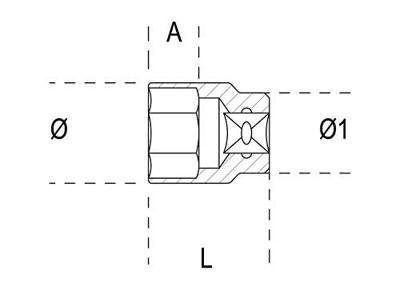 Beta Dopsleutels zeskant 928AS 1.1/16 - 009280205