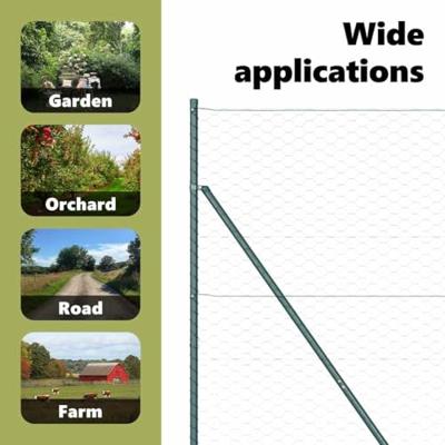 VidaXL Afrasteringspaal groen 25 x 1,6 m (50 mm gaas) staal en pvc VidaXL Afrasteringspaal groen 25 x 1,6 m (50 mm gaas) staal en pvc