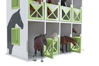 Kids Globe paarden opbergbox met 12 boxen - thumbnail