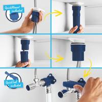 Grohe QuickFix Start verhoogde keukenmengkraan hoekig mat zwart - thumbnail