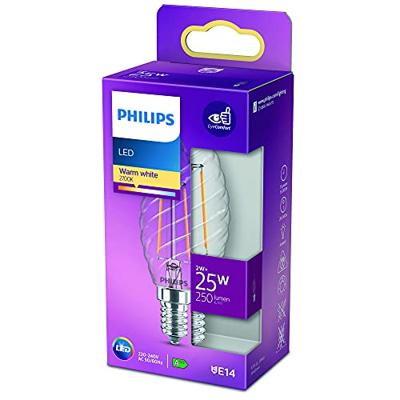 Philips LED 76235300 LED-lamp Energielabel E (A - G) E14 Kaars 2 W = 25 W Warmwit (Ø x h) 3.5 cm x 9.7 cm Filament / Retro-LED 1 stuk(s)