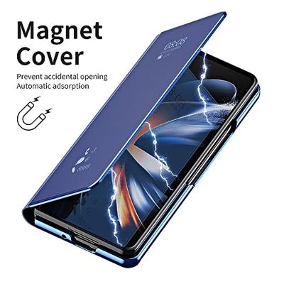 Lunso - Samsung Galaxy Z Fold5 - Window view cover hoes - Blauw