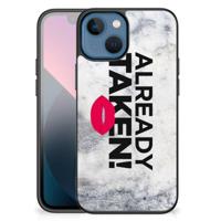 Apple iPhone 13 mini | Telefoon Hoesje | met tekst Already Taken White - thumbnail