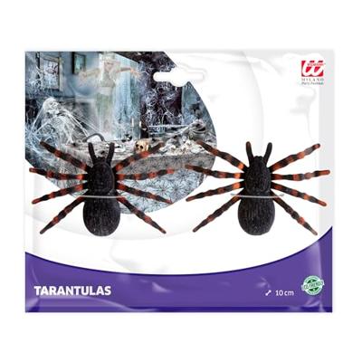 2 fluwelen spinnen 10cm