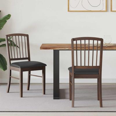 Eettafelstoelen 2 pcs Licht Bruin 50 x 52,5 x 91 cm