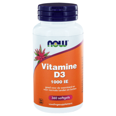 Now Vitamine D3 1000 IE Softgels 360st