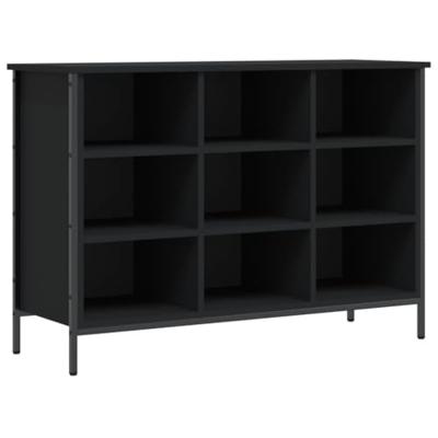 VidaXL Schoenenkast 100x35x70 cm bewerkt hout zwart VidaXL Schoenenkast 100x35x70 cm bewerkt hout zwart