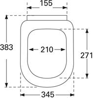 Villeroy & Boch Subway compact closetzitting - met deksel wit 9m666101 - thumbnail