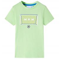 Kindershirt met doelprint 104 limoenkleurig - thumbnail
