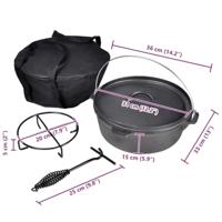 VidaXL Braadpan 5,6 l inclusief accessoires - thumbnail