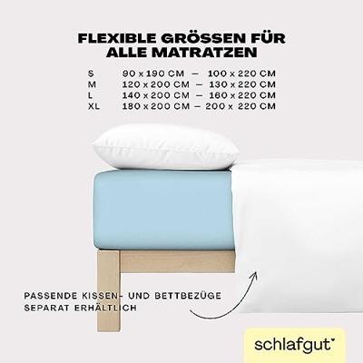 Schlafgut Schlafgut EASY Jersey Elasthan Hoeslaken M - 120x200 - 130x220 536 Blue Light