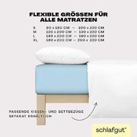 Schlafgut Schlafgut EASY Jersey Elasthan Hoeslaken M - 120x200 - 130x220 536 Blue Light - thumbnail