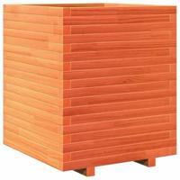 Plantenbak 60x60x72 cm massief grenenhout wasbruin - thumbnail