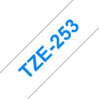 Labeltape Brother TZe, TZ TZe-253 PET Tapekleur: Wit Tekstkleur:Blauw 24 mm 8 m - thumbnail