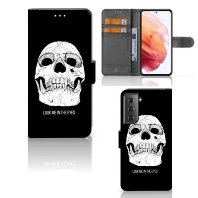 Telefoonhoesje met Naam Samsung Galaxy S21 Skull Eyes Telefoonhoesje met Naam Samsung Galaxy S21 Skull Eyes