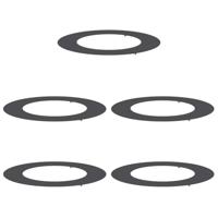 VidaXL Geschikt voor platte boomringen 5 pcs zwart ø50 / 80 cm staal - thumbnail