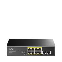 Cudy FS1010PG 8-poorts PoE + switch met 2 Gigabit uplinkpoorten 120 W, 8 * 10/100 Mbit/s PoE+ @ 120 W, Extend/VLAN-modus, 802.3af / at Standard, ventilatorloos, Watchdog, Plug & Play - thumbnail