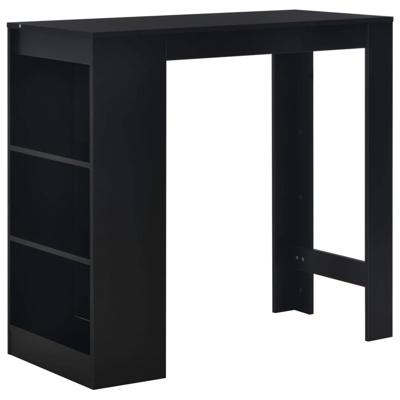 VidaXL Bartafel met schap 110x50x103 cm zwart