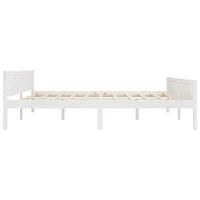 Bedframe massief grenenhout wit 200x200 cm - thumbnail