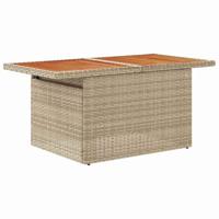 9-delige tuinset met kussens in beige poly rattan - thumbnail