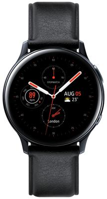Samsung Galaxy Watch Active2, Fitnesstracker van roestvrij staal, groot display, duurzame batterij, waterdicht, 40 mm, Bluetooth, zwart
