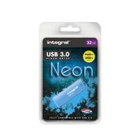 Integral Neon USB 3.0 stick, 32 GB, blauw - thumbnail