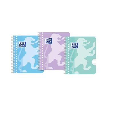 Collegeblok Oxford School A5+ lijn 17-gaats 160 pagina&apos;s 80gr pastel assorti 3 stuks