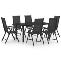 7-delige Tuinset aluminium zwart - thumbnail