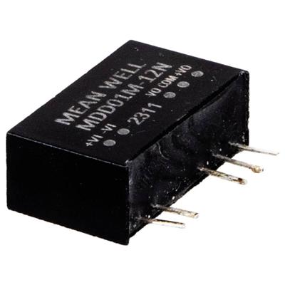 MEAN WELL MDD01M-12N DC/DC-converter, print -12 V 0.042 A 2 W Aantal uitgangen: 2 x Inhoud 1 stuk(s)