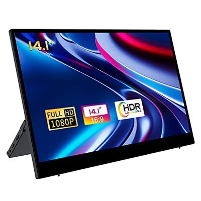 DKSooozs Draagbare monitor 35,8 cm (14,1 inch) 1080p Full HD laptop beeldschermverlenging IPS voor games met tweede extern scherm