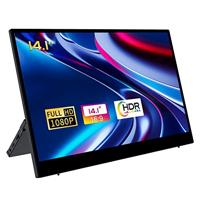 DKSooozs Draagbare monitor 35,8 cm (14,1 inch) 1080p Full HD laptop beeldschermverlenging IPS voor games met tweede extern scherm - thumbnail