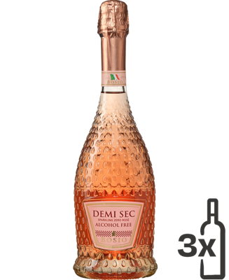 Bosio Demi Sec Sparkling Rosé 0.0% (3 flessen)