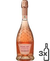 Bosio Demi Sec Sparkling Rosé 0.0% (3 flessen) - thumbnail