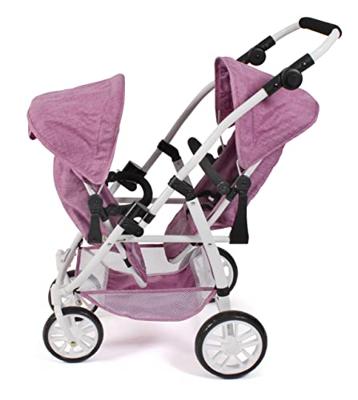 Tweeling Poppenwagen Vario - Pink Jeans