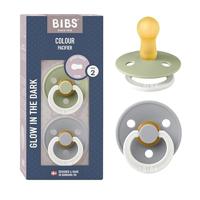 BIBS Glow Fopspeen 6-18 Maanden Sage/Cloud - thumbnail