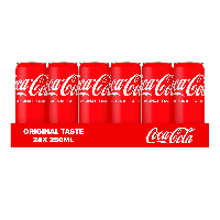 Coca-Cola frisdrank, sleek blik van 25 cl, pak van 24 stuks - thumbnail
