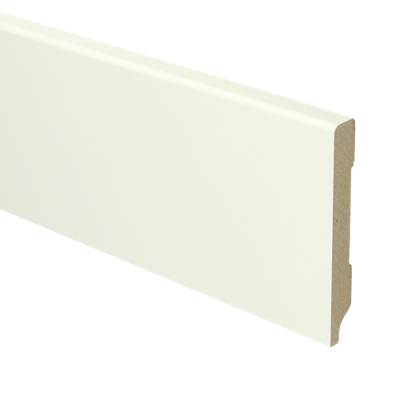MDF Moderne plint 90x12 voorgelakt RAL9010 - lengte 240cm