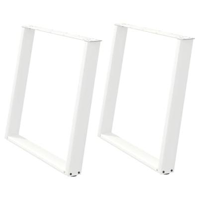 Eettafelpoten 2 st U-vormig 100x(72-73) cm staal wit