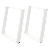 Eettafelpoten 2 st U-vormig 100x(72-73) cm staal wit - thumbnail