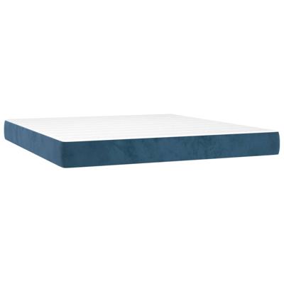 Pocketveringmatras medium 160x200x20 cm fluweel donkerblauw
