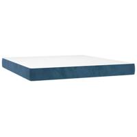 Pocketveringmatras 160x200x20 cm fluweel donkerblauw - thumbnail